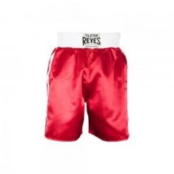 Pro Boxing Supplies Apparel Cleto Reyes Satin Classic Boxing Trunks - Red/White
