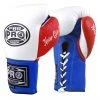 Pro Boxing Supplies Pro Boxing® Official Pro Fight Gloves - White/Red/Blue