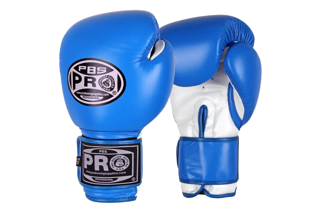 Pro Boxing Supplies Pro Boxing® Classic Leather Training Gloves - Blue 2 Pro Boxing Supplies Pro Boxing® Classic Leather Training Gloves - Blue