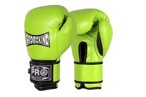 Pro Boxing Supplies Pro Boxing® Classic Leather Training Gloves - Lime Green 1 Pro Boxing Supplies Pro Boxing® Classic Leather Training Gloves - Lime Green