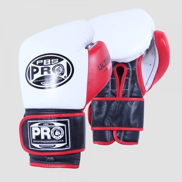 Pro Boxing Supplies Pro Boxing® Ultimate Hook And Loop Boxing Gloves – White/Black/Red 1 Pro Boxing Supplies Pro Boxing® Ultimate Hook And Loop Boxing Gloves – White/Black/Red