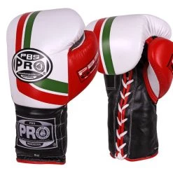 Pro Boxing Supplies Pro Boxing® Series Gel Lace Gloves - Red/White/Green
