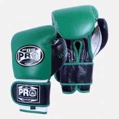Pro Boxing Supplies Pro Boxing® Ultimate Hook And Loop Boxing Gloves – Green/Black