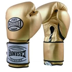 Casanova Sports Casanova Boxing® Hybrid Boxing Gloves W/ Hook & Loop - Metallic Gold