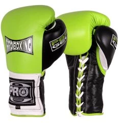 Pro Boxing Supplies Pro Boxing® Series Gel Lace Gloves - Green/Black