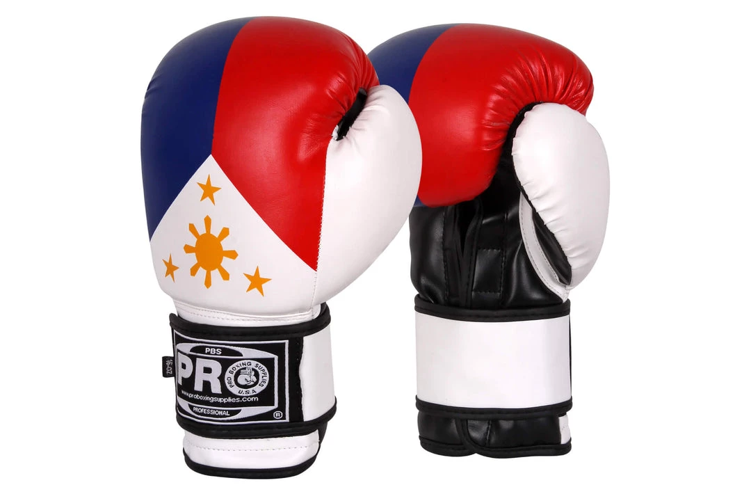 Pro Boxing Supplies Pro Boxing® Series Deluxe Starter Boxing Gloves - Filipino Flag 1 Pro Boxing Supplies Pro Boxing® Series Deluxe Starter Boxing Gloves - Filipino Flag