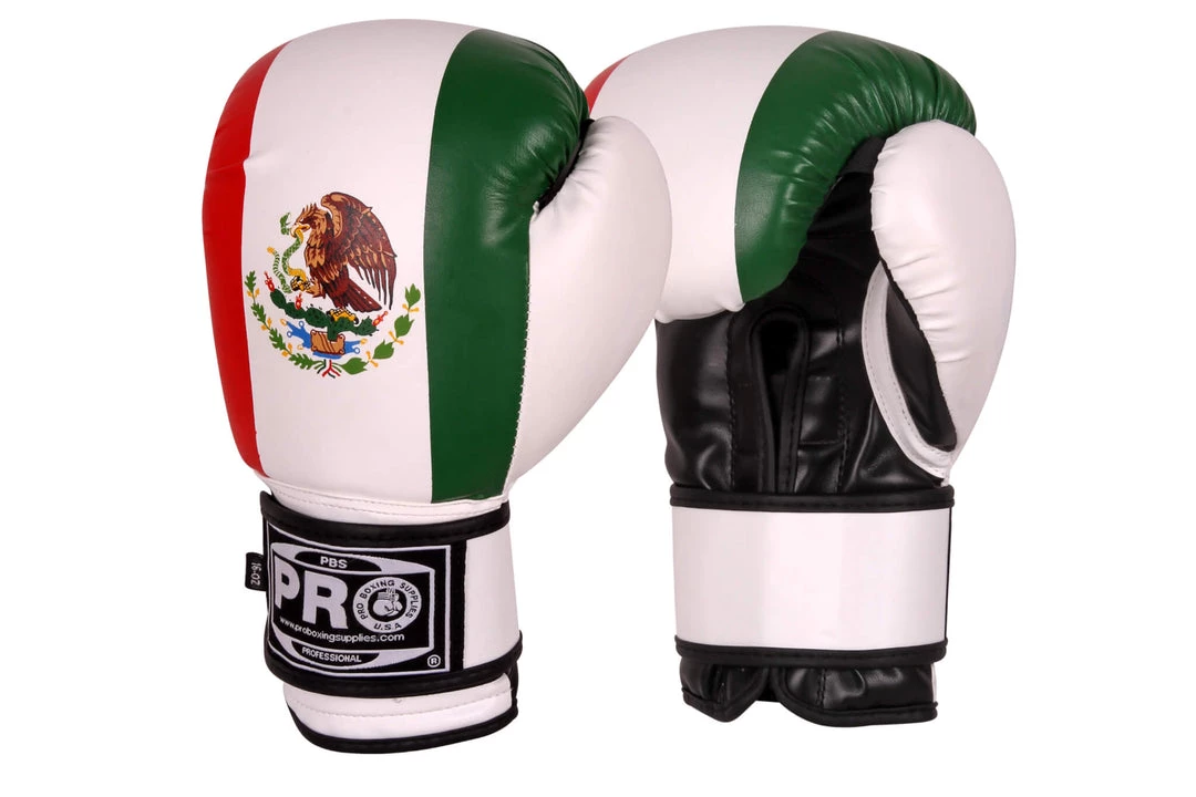 Pro Boxing Supplies Pro Boxing® Series Deluxe Starter Boxing Gloves - Mexican Flag 1 Pro Boxing Supplies Pro Boxing® Series Deluxe Starter Boxing Gloves - Mexican Flag