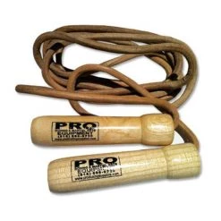 ProBoxingSupplies Pro Boxing® Jump Rope Wooden Handle With Leather Rope
