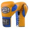 Pro Boxing Supplies Pro Boxing® Official Pro Fight Gloves - Yellow/Blue