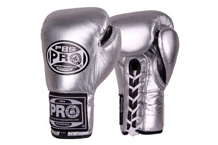 Pro Boxing Supplies Pro Boxing® Official Pro Fight Gloves - Silver 1 Pro Boxing Supplies Pro Boxing® Official Pro Fight Gloves - Silver