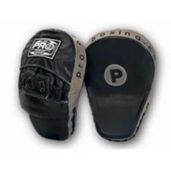ProBoxingSupplies Pro Boxing® Deluxe Focus Mitts - Black/Grey Trim Coaching