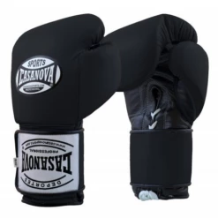 Casanova Sports Casanova Boxing® Hybrid Boxing Gloves W/ Lace-Up And Hook & Loop - Black