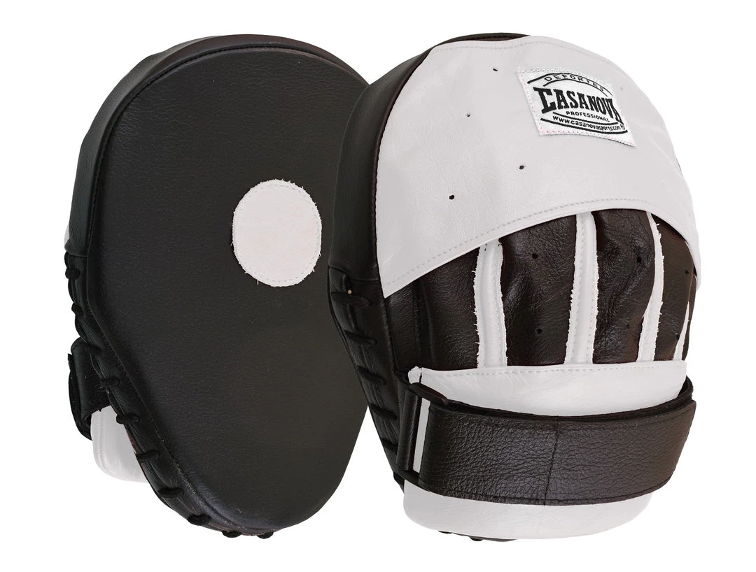 Pro Boxing Supplies Casanova Boxing® Professional Focus Curve Mitt - White/Black Punch Mitts 1 Pro Boxing Supplies Casanova Boxing® Professional Focus Curve Mitt - White/Black Punch Mitts