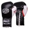 Pro Boxing Supplies Pro Boxing® Series Gel Lace Gloves - Black/White