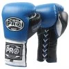 Pro Boxing Supplies Pro Boxing® Series Gel Lace Gloves - Blue/Black With Black Thumb