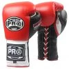 Pro Boxing Supplies Pro Boxing® Series Gel Lace Gloves - Red/Black With Black Thumb