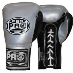 Pro Boxing Supplies Pro Boxing® Official Pro Fight Gloves - Silver/Black