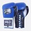 Pro Boxing Supplies Pro Boxing® Ultimate Lace-Up Boxing Gloves – Blue/Black
