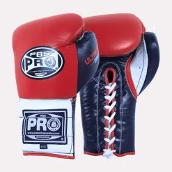 Pro Boxing Supplies Pro Boxing® Ultimate Lace-Up Boxing Gloves – Red/Black
