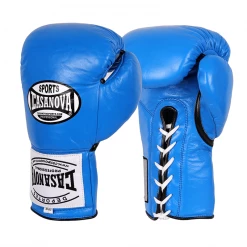 Pro Boxing Supplies Casanova Boxing® Professional Lace Up Official Fight Gloves - Blue