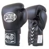 ProBoxingSupplies Pro Boxing® Amateur Competition Lace Up Gloves - Black