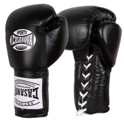 Pro Boxing Supplies Casanova Boxing® Professional Lace Up Training Gloves - Black