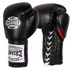 Pro Boxing Supplies Casanova Boxing® Professional Lace Up Training Gloves - Black
