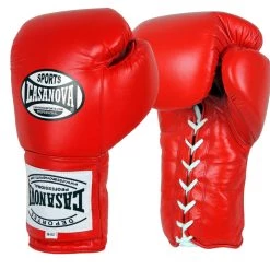 Pro Boxing Supplies Casanova Boxing® Professional Lace Up Training Gloves - Red