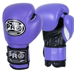 Pro Boxing Supplies Pro Boxing® Classic Leather Training Gloves - Purple