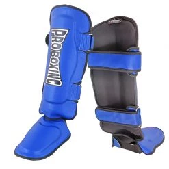 ProBoxingSupplies Pro Boxing® Shin Instep Guards - Blue Protective