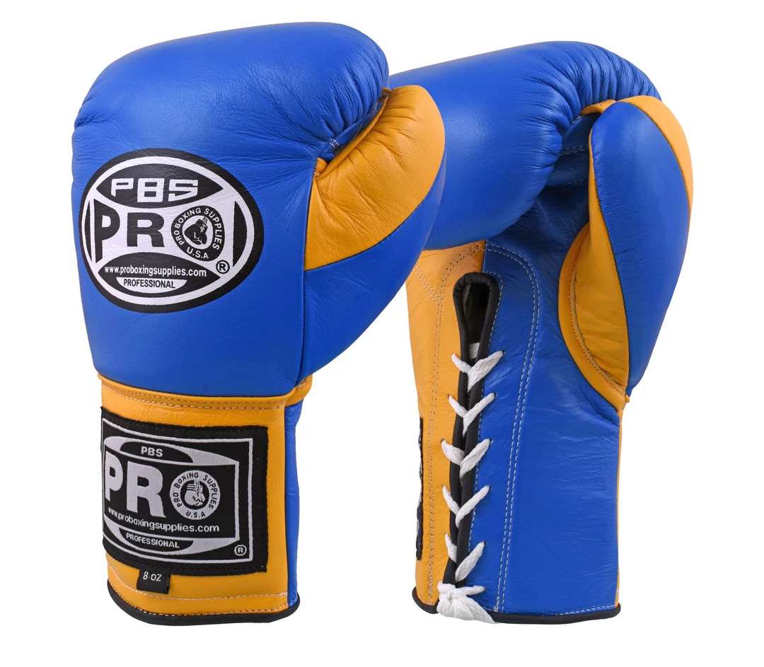 Pro Boxing Supplies Pro Boxing® Official Pro Fight Gloves - Blue/Yellow 1 Pro Boxing Supplies Pro Boxing® Official Pro Fight Gloves - Blue/Yellow