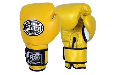 Pro Boxing Supplies Pro Boxing® Classic Leather Training Gloves - Yellow 1 Pro Boxing Supplies Pro Boxing® Classic Leather Training Gloves - Yellow